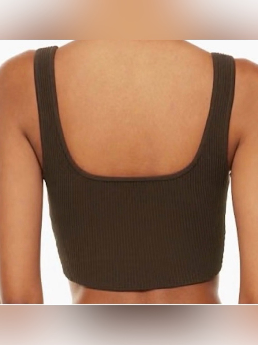 Aritzia Babaton Sculp Knit Square-Neck Crop Top - Picture 2 of 7